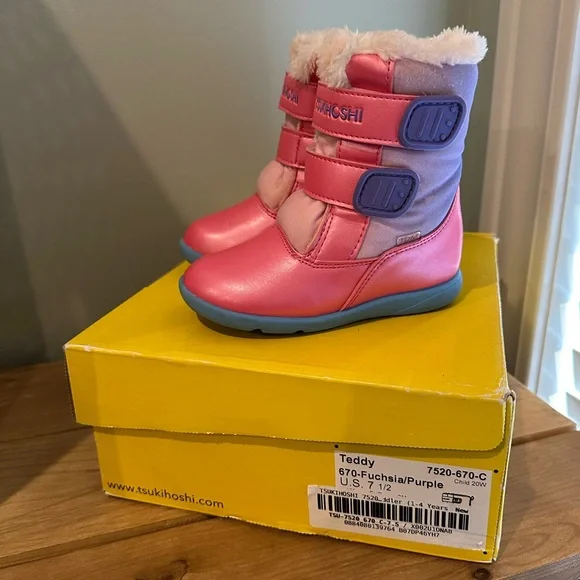 Tsukihoshi Shoes Tsukihoshi Pink Purple Fleece Lined Snow